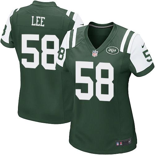 Nike Jets #58 Darron Lee Green Team Color Women's Stitched NFL Elite Jersey